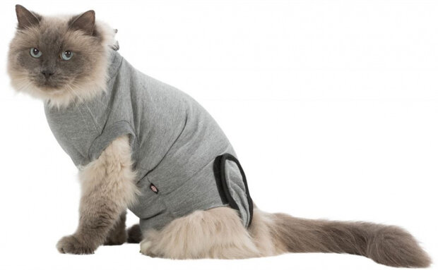kattenhesje 36-42 cm grijs maat M/L