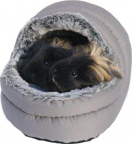 bed knaagdier Snuggles 24 x 23 cm pluche grijs