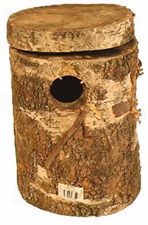 nestkast valkparkiet 22 x 32 cm berkenhout bruin