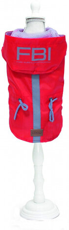 hondenjas FBI Vancouver 55 cm polyester rood