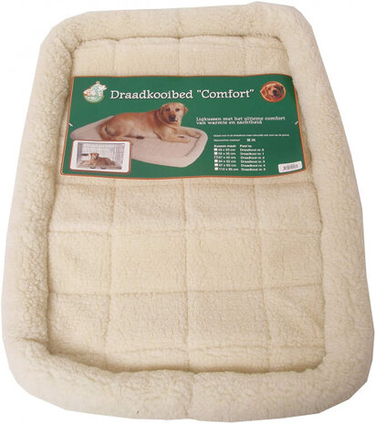 hondenmatras voor bench Comfort 67 x 43 cm pluche beige