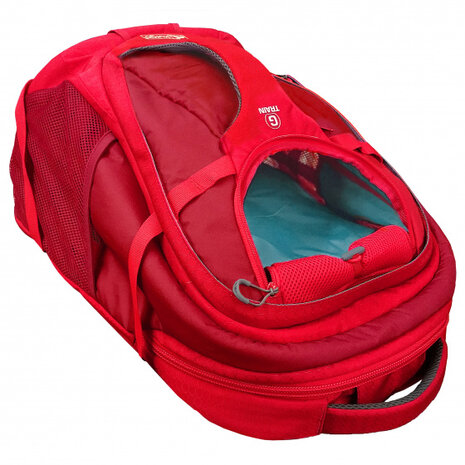hondenrugtas G-Train K9 Pack Chili 53 cm polyester rood