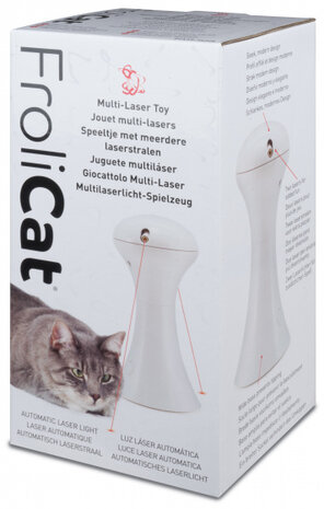 kattenspeeltje laserstralen 10,5 cm wit