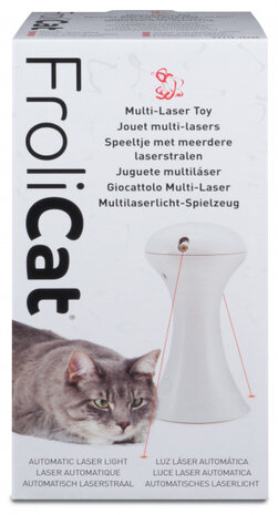 kattenspeeltje laserstralen 10,5 cm wit