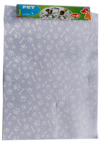 hondenplacemat 52 x 38 cm polypropyleen paars/wit