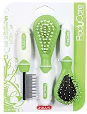 borstelset Rodycare groen/wit 3-delig