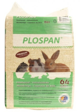bodemstrooisel 64 liter houtvezel beige 4-delig