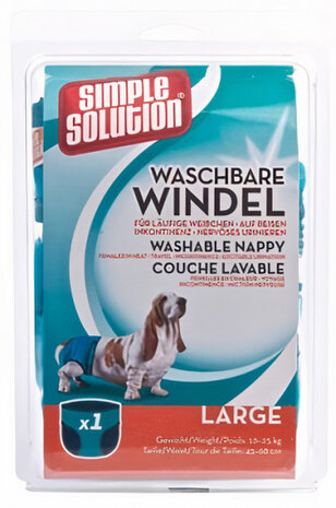 hondenluier 45-68 cm textiel blauw maat L