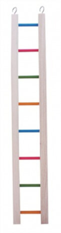 vogelklimladder 8-treeds 92 cm hout wit