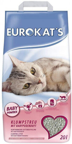 kattenbakgrind 20 liter klei grijs