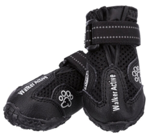 hondenschoenen Walker Active mesh zwart maat XS 2 stuks
