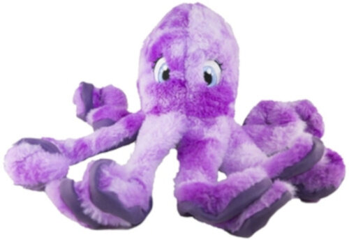 hondenknuffel Octopus 27,5 x 9 cm pluche paars