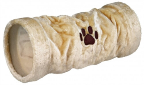 kattentunnel 60 x 22 cm pluche beige