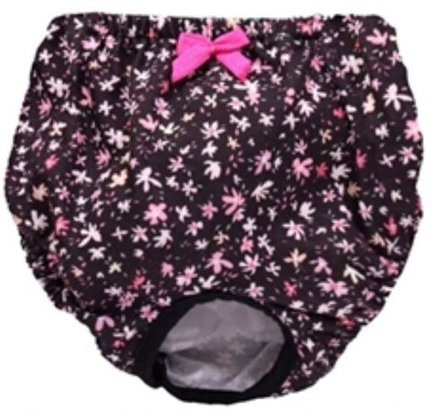 loopsheidbroekje 20 - 25 cm nylon zwart/roze