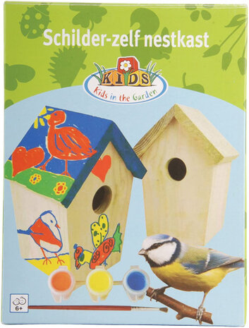 nestkastje doe-het-zelf 20 x 15 x 12 cm blank hout