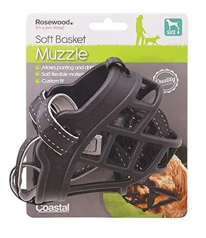 muilkorf Soft Basket 22,5 cm siliconen/neopreen maat 4
