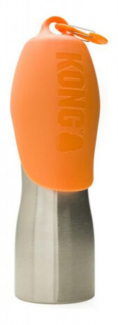hondendrinkfles RVS oranje 740 ml