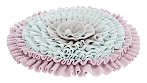 snuffelmat 38 cm roze/mintgroen/grijs