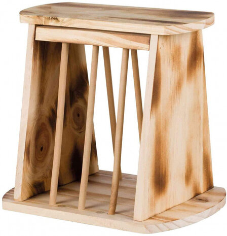 hooiruif knaagdier 25 x 22 x 18 cm hout blank