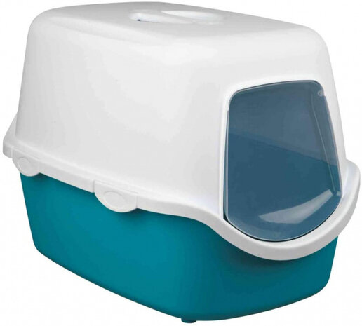 kattenbak Vico 56 x 40 cm wit/blauw