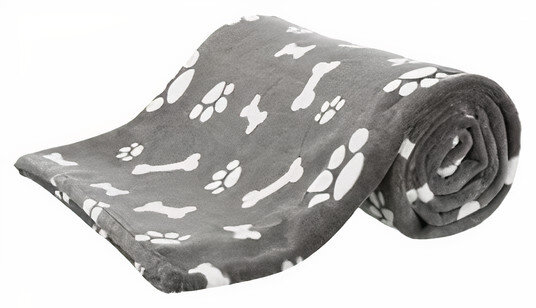 hondendeken Kenny 150 x 100 cm polyester/pluche grijs