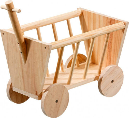 bolderwagen Wonderland knaagdier 29 x 19 cm hout naturel