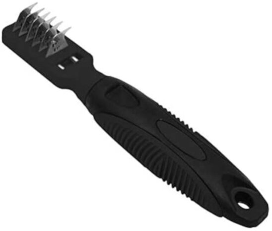 dierenkam Mat Breaker 25 x 8 cm staal zwart