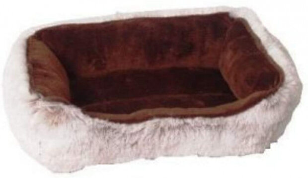 hamsterbed 30 x 20 cm bont bruin/wit