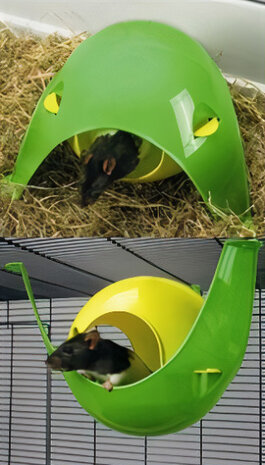 hamsterhuis Sputnik 29 x 26 cm grijs
