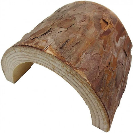schuilhut reptiel 12 x 13 cm hout bruin