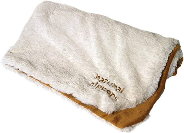 puppykleed Deluxe 70 x 50 cm pluche cr&egrave;me/oranje