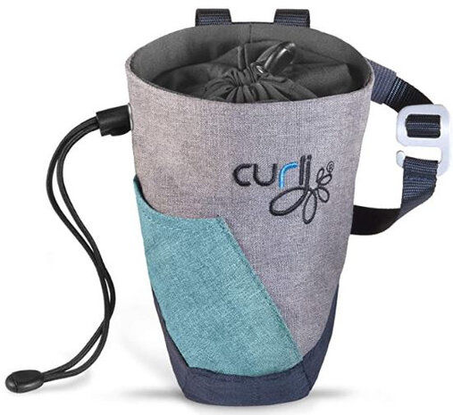 voerdispenser V2 11,5 x 18,5 cm polyester/nylon grijs/blauw