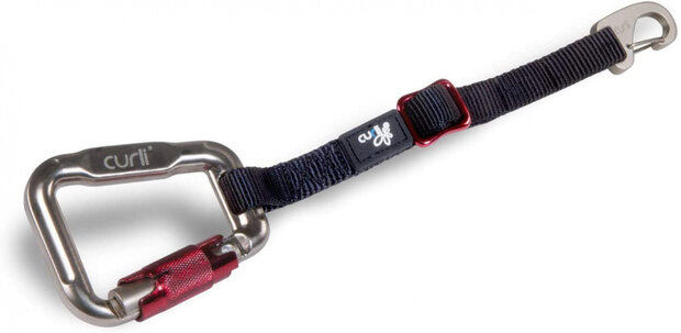 hondenveiligheidsgordel 30 cm aluminium/nylon zwart
