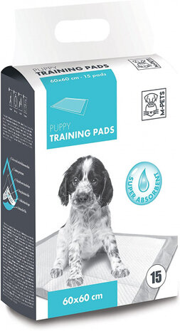trainingpads Puppy 60 x 60 cm textiel wit 15 stuks