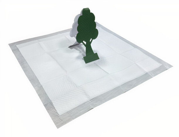 trainingpads Pee Pee Tree 60 cm textiel wit 16-delig