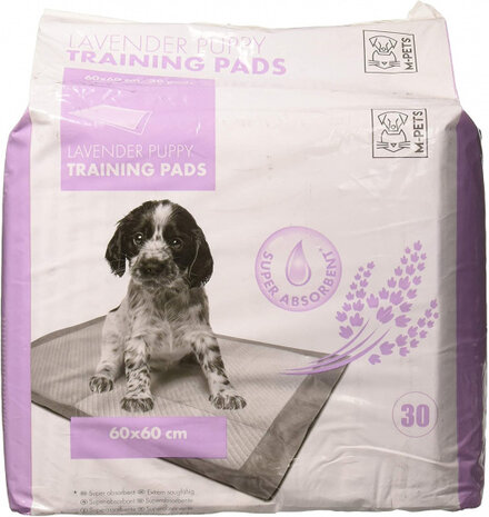 trainingpads Lavendel 60 x 60 cm textiel wit 30 stuks