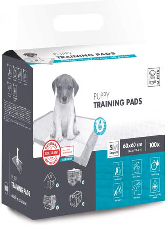 trainingpads Puppy 60 x 60 cm textiel wit 100 stuks