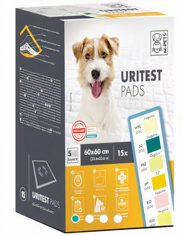 pads Urinetest 60 x 60 cm textiel wit 15 stuks