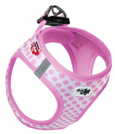 hondentuigje Harness Cirkels 30-35 cm mesh/nylon roze