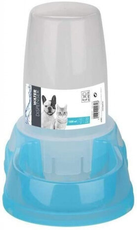 drinkautomaat 2500 ml 35 x 28 cm blauw/transparant