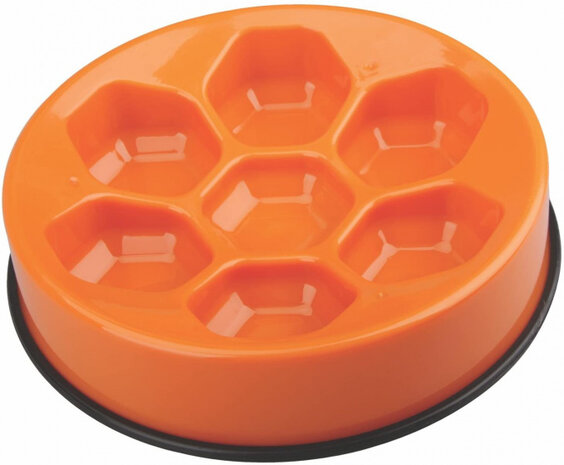 slowfeeder Cavity 1200 ml 24,5 x 8 cm oranje
