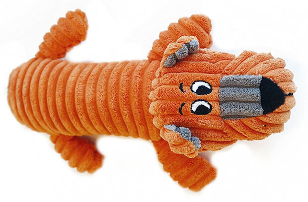 hondenknuffel Gary 32 x 17 x 9 cm polyester oranje