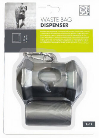 hondenpoepzakjesdispenser 23 x 35 cm zilver 31-delig