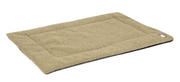 hondenmat Wool 118 x 75 cm lamswol/polyester beige