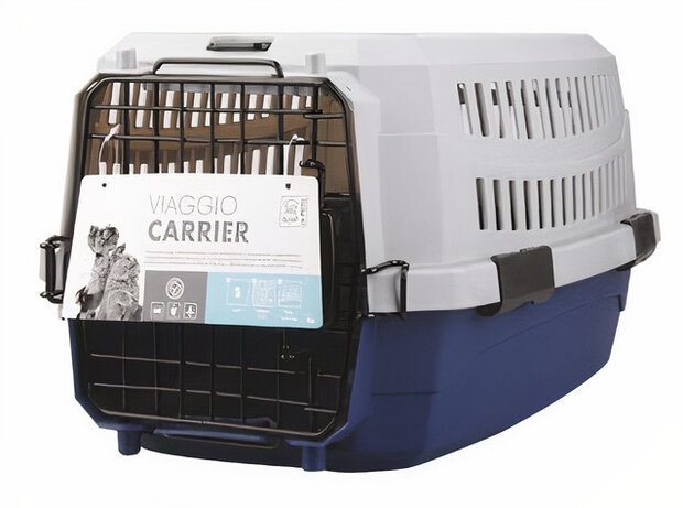hondenvervoersbox Viaggio 58,4 x 38,7 cm blauw/grijs