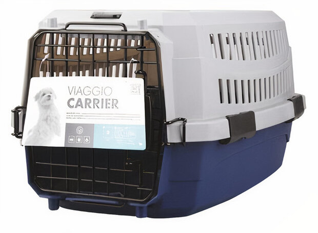 hondenvervoersbox Viaggio 68 x 47,6 cm blauw/grijs