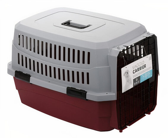 hondenvervoersbox Viaggio 68 x 47,6 x 42 cm rood/grijs