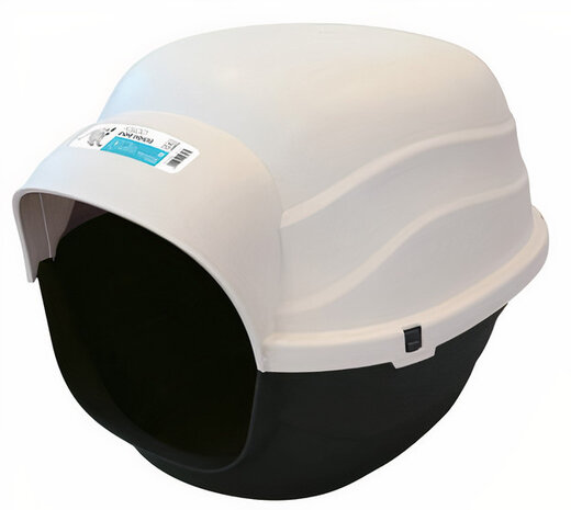 reiskennel Igloo 72 x 53 x 49 cm zwart/ivoorwit