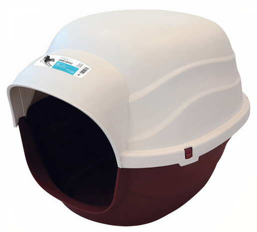 reiskennel Igloo 110 x 80 x 76 cm rood/ivoorwit