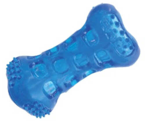 piepspeelgoed Bot 11,8 x 5,8 cm elastomeer blauw